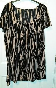 Pink and black print aline dress size 24w